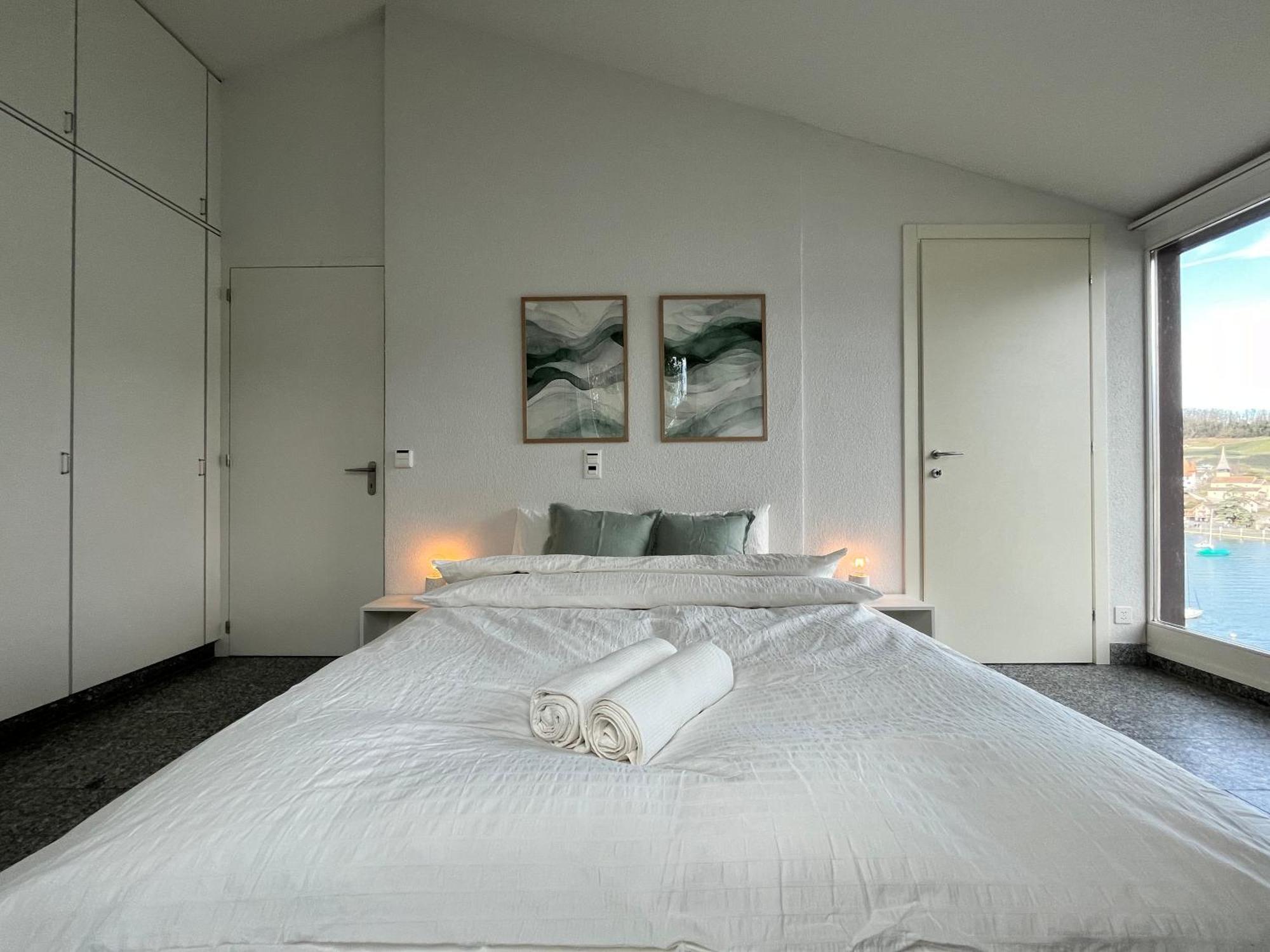 Wohnung Mit Grossartiger Seesicht Und Balkon Spiez Ngoại thất bức ảnh